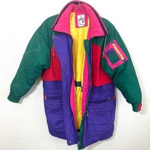 Vintage 90’s J. Gallery Giacca Color Blocked Down Filled Puffer Ski Jacket